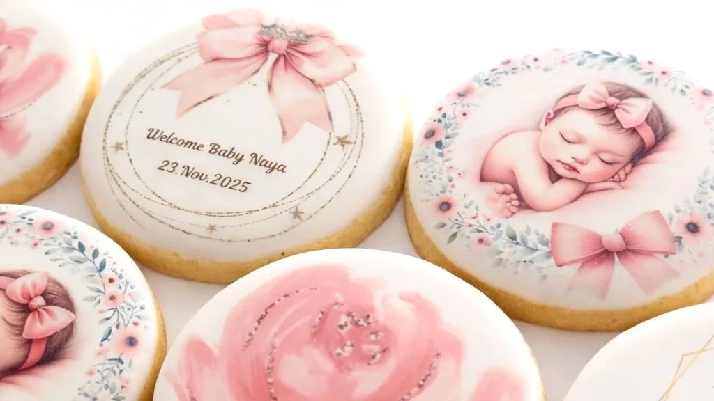 Decorative cookies featuring  heart-shaped designs, playful love patterns and a charming Snoopy illustration. perfect for celebrating Valentine's Day with a sweet and joyful touch .