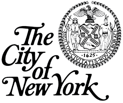 Logo of The City of New York featuring the official seal and text