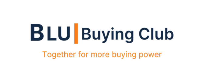 BLU Buying Club logo with the slogan "Together for more buying power."