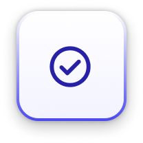 Checkmark inside a circle on a digital device screen