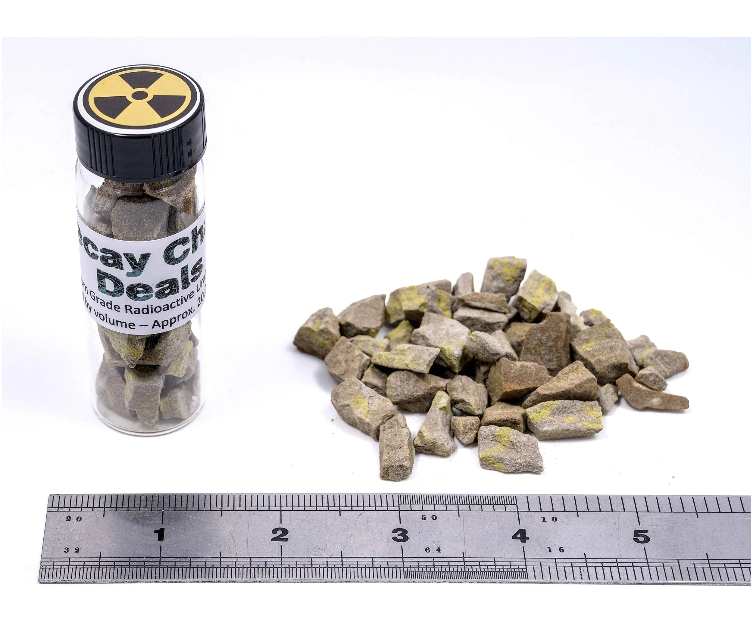 Carnotite Fragments in 30ml Bottle