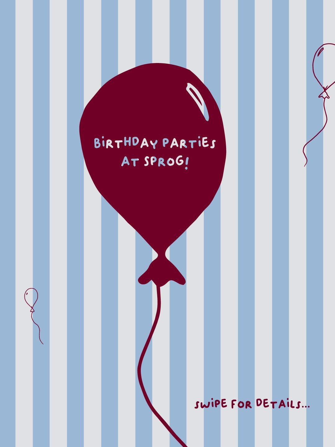 Birthday Parties at Sprog HQ 🎈

You asked, we listened! One of our most requested additions so far, you can now hire Sprog HQ for your child&rsquo;s birthday party. Swipe to find out how to book&hellip;

Tap the link in our bio to visit our bookings