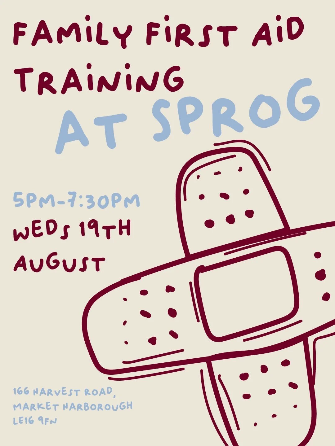 Learn life saving skills at Sprog 🩹 Family First Aid Training | Weds 19th August, 5pm-7:30pm 

What&rsquo;s included? ⛑️
-How to respond to an emergency
-Child, baby &amp; adult CPR &amp; choking
-How to use a defibrillator (AED)

Plus, get a free d