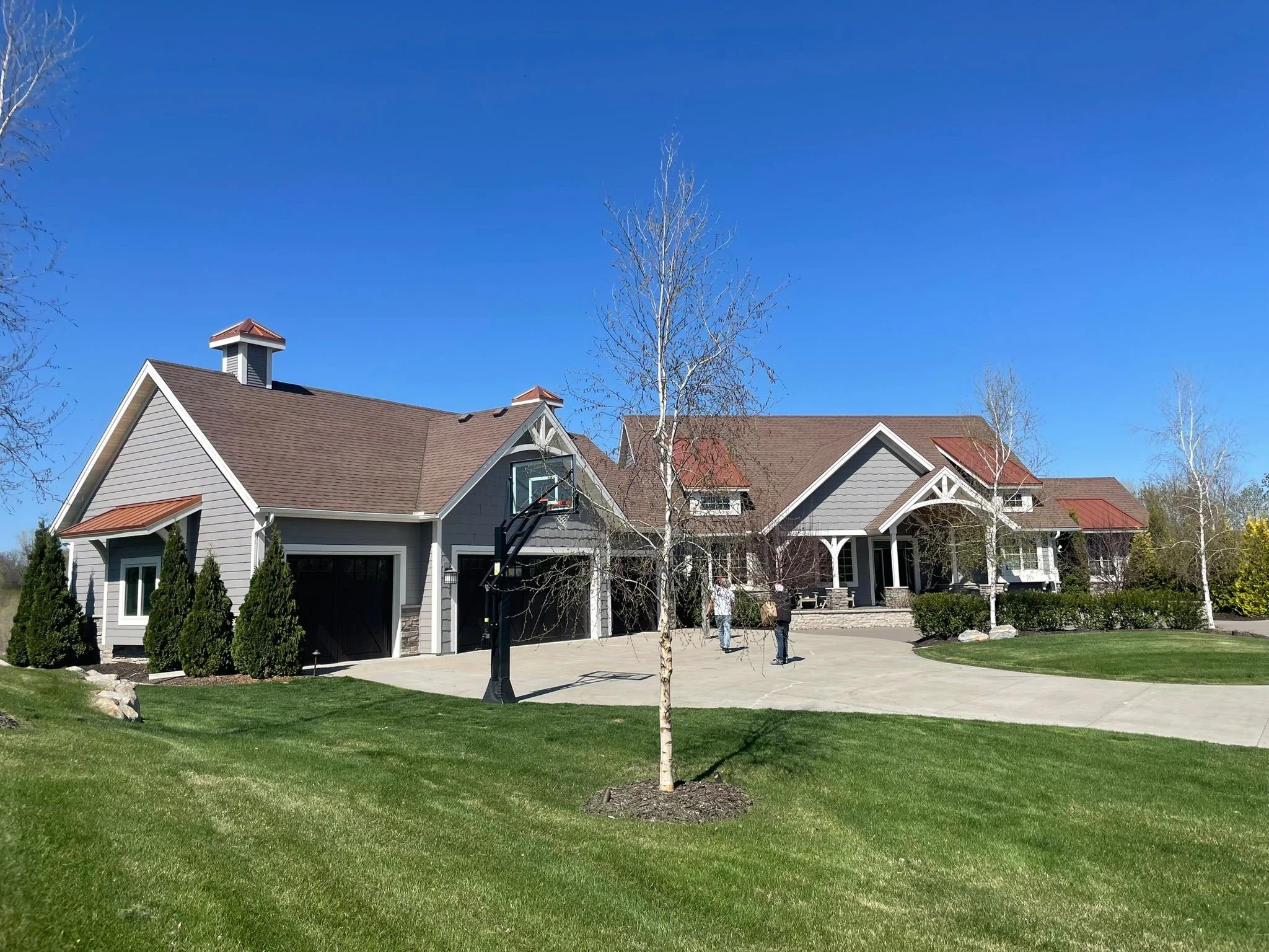 Crisp residential exterior painting update showcasing the high-end results of local home painters mn.