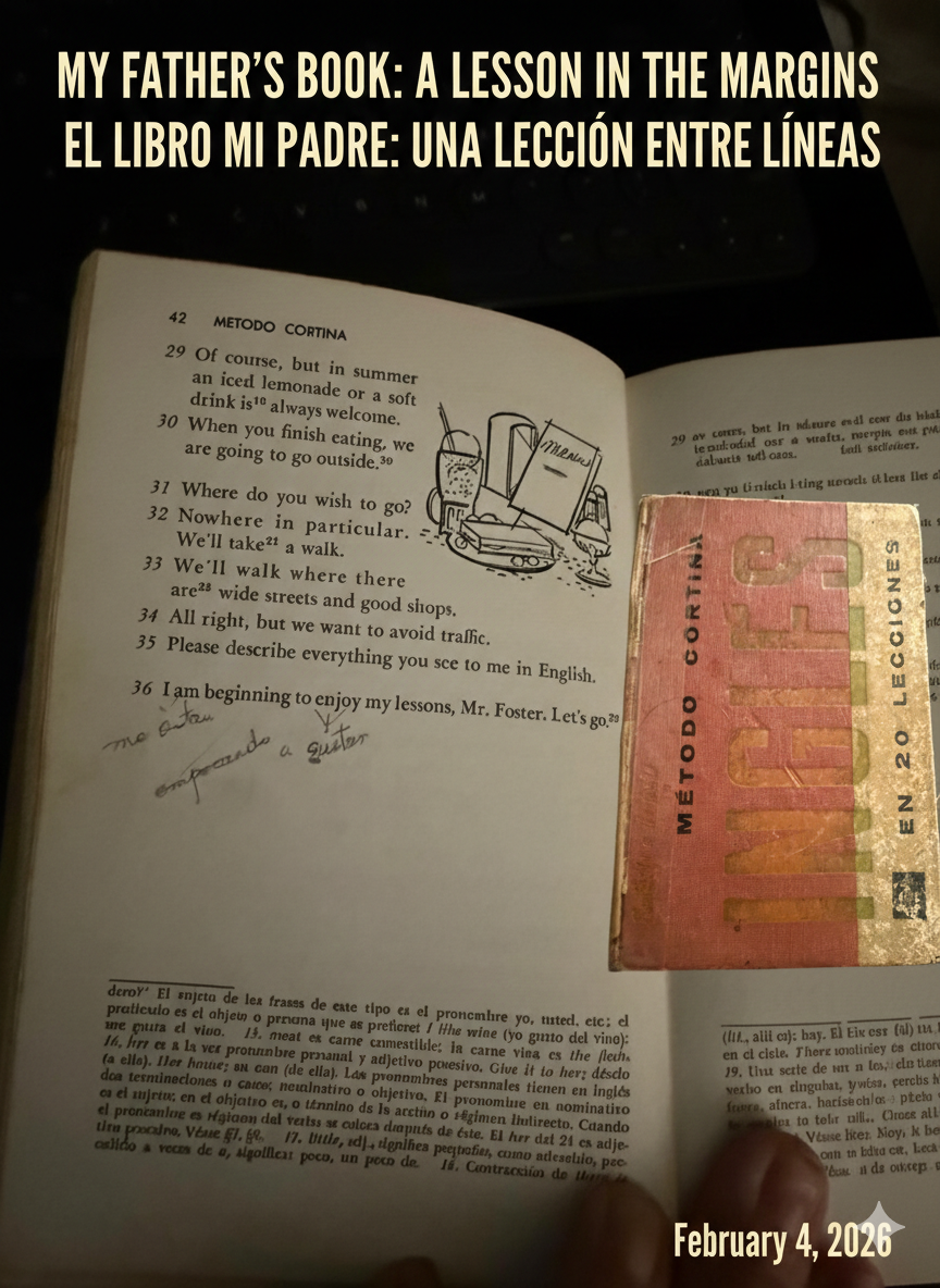 My Father’s Book: A Lesson in the Margins
Spanish:
El libro de mi padre: Una lección entre líneas