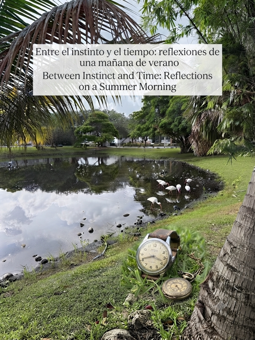 Entre el instinto y el tiempo: reflexiones de una mañana de verano/Between Instinct and Time: Reflections on a Summer Morning