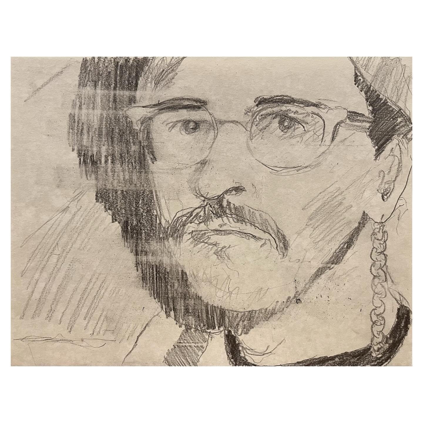 Self Portrait in the Studio
8 1/2 x 11 in 
Graphite on ivory paper 
_
Making a little post from Paris. I will have been away from my studio and Philadelphia for 3/4 of September. I&rsquo;m excited to be traveling around and abroad. I&rsquo;m eager to