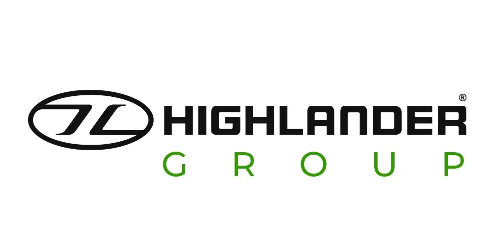 Highlander Group logo with a stylized 'HL' inside an oval and the words 'HIGHLANDER GROUP' in black and green text.