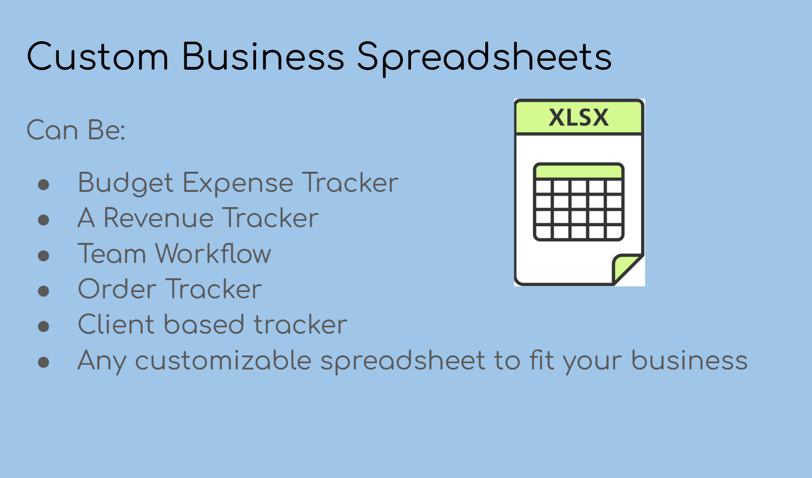 Custom Spreadsheets & Business Systems