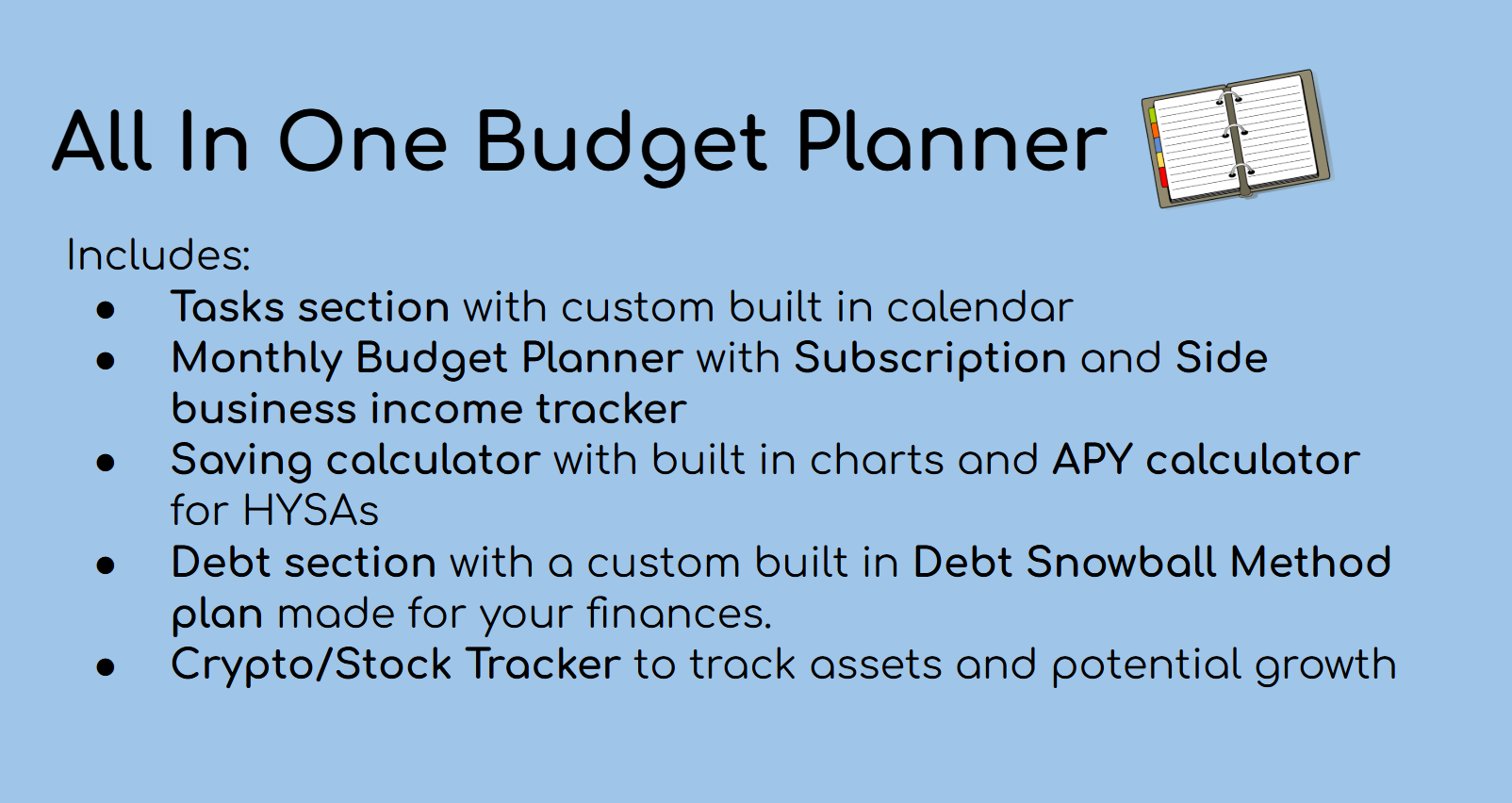 All In One Digital Planner - Your New Personal Financial Tool