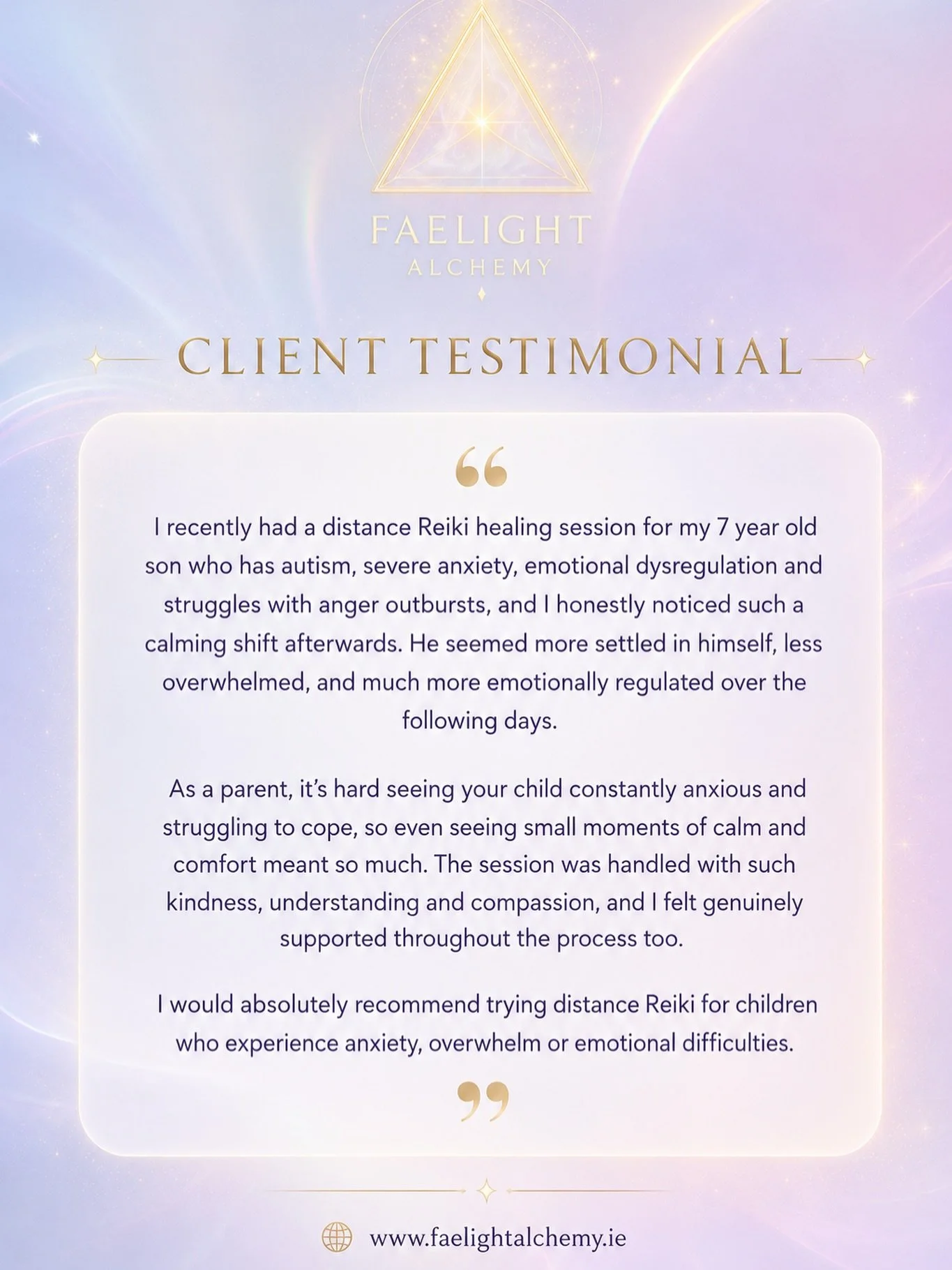 ✨ CLIENT LOVE ✨
Some messages touch my heart more deeply than words can express.
Walking this path of healing is something I never take for granted. To be trusted with holding space for a child and their family during a difficult season is a true hon
