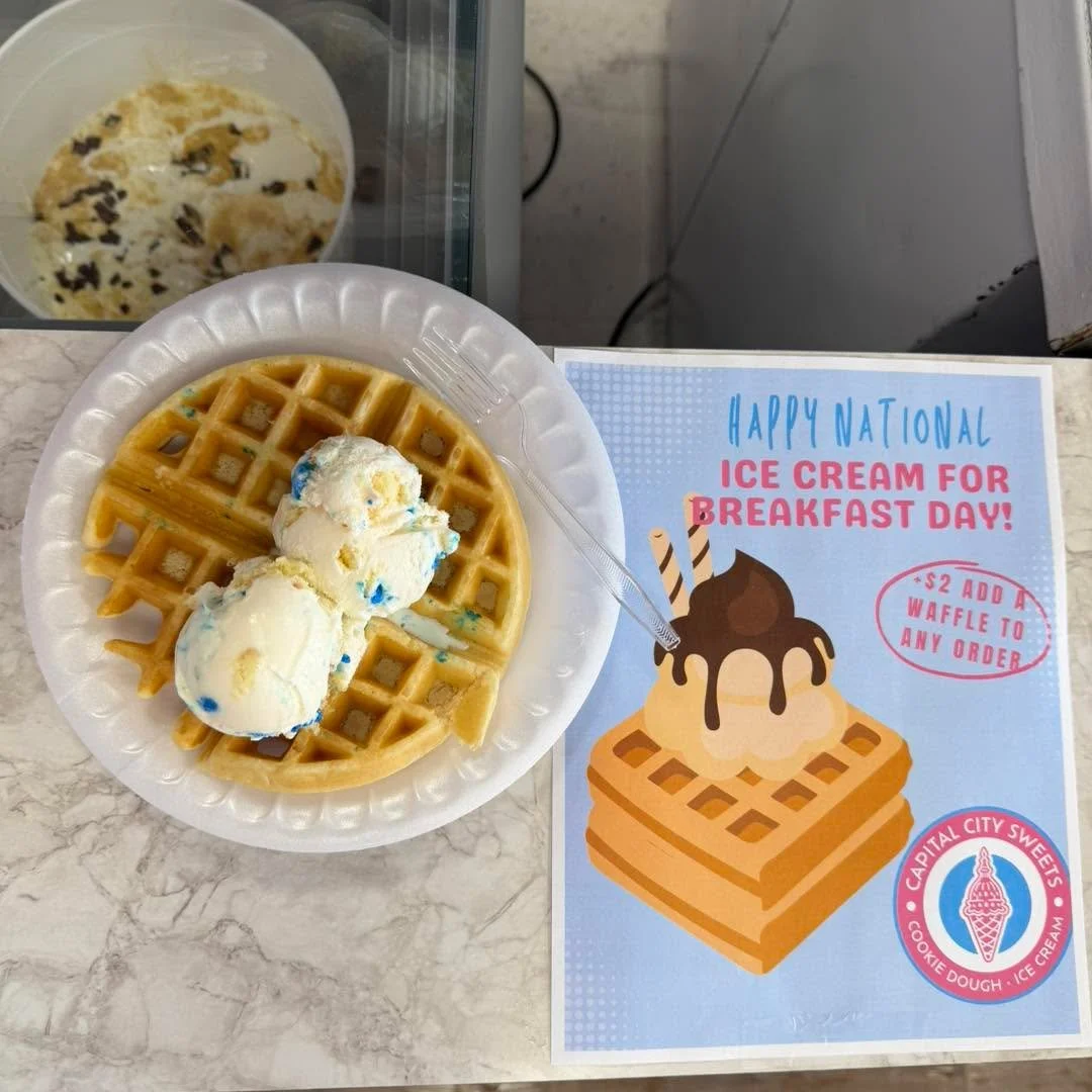 🥞🍦 It&rsquo;s NATIONAL ICE CREAM FOR BREAKFAST DAY! 🍦🥞

Why choose between breakfast and dessert when you can have both?!
Today only, turn any menu item into the ultimate breakfast treat👇

✨ Add a HOT, golden waffle to any menu item for just $2.