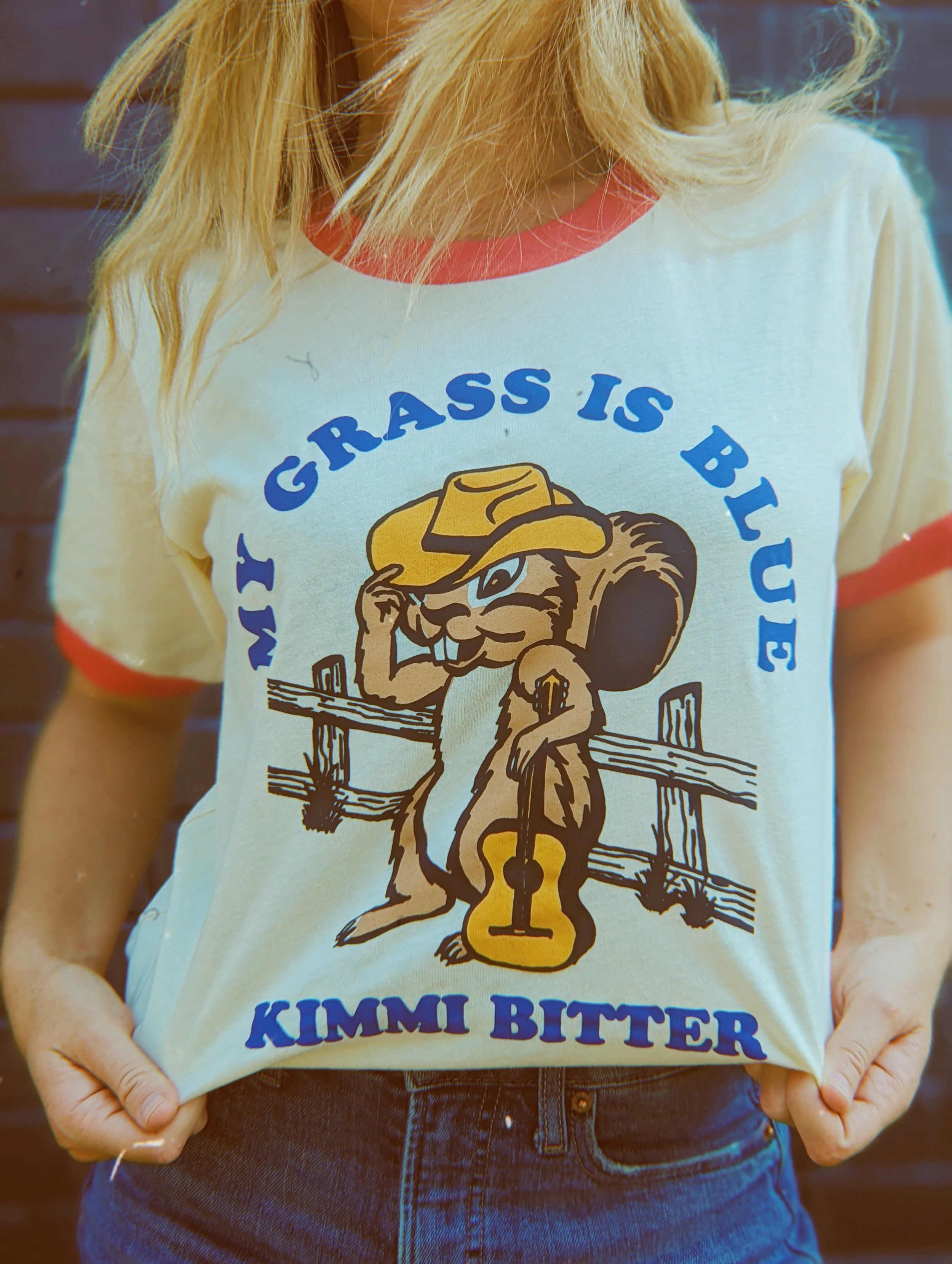 My Grass Is Blue vintage ringer shirt kimmi bitter merch