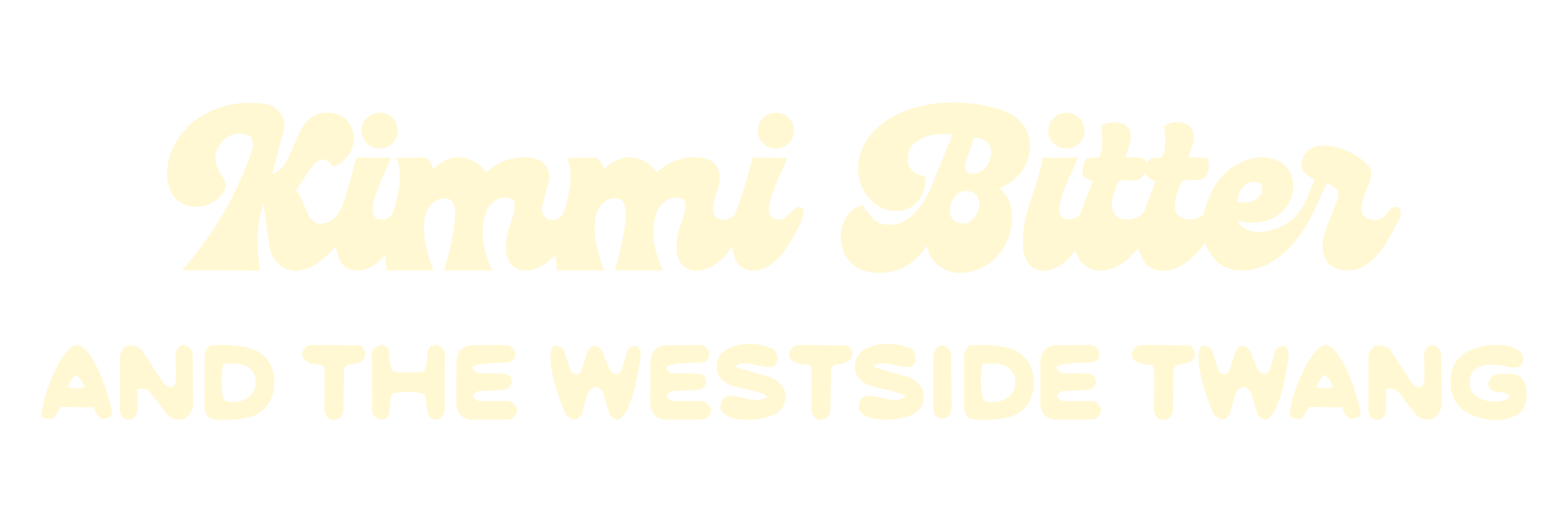 Logo with the text 'Kimmi Bitter and the Westside Twang'