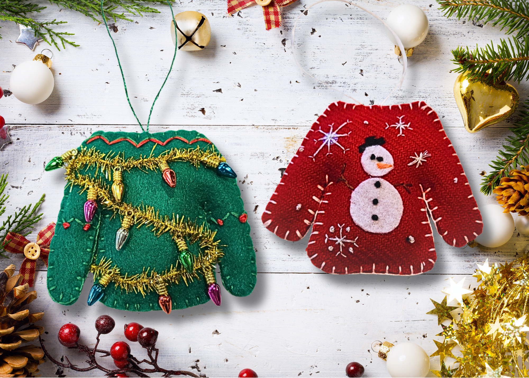 CLASS:  Ugly Christmas Sweater Ornaments