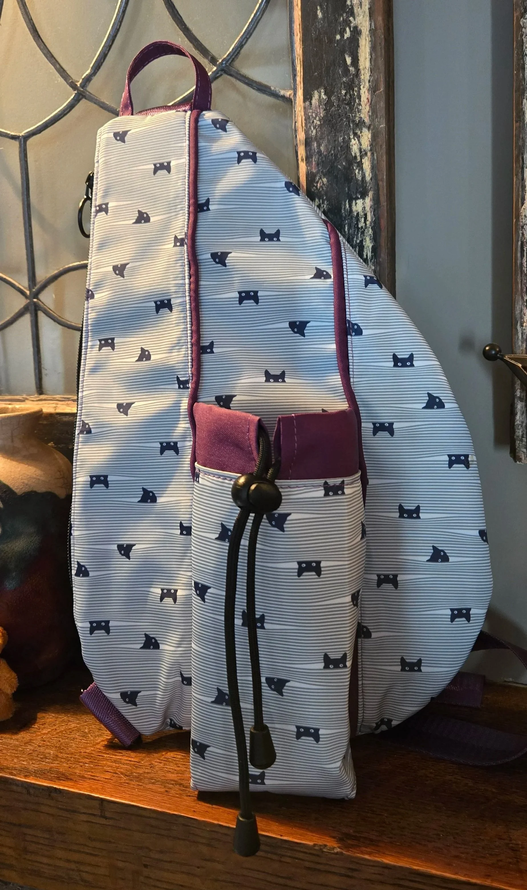 Crossbody Sling with Water Bottle Holder - MADE TO ORDER