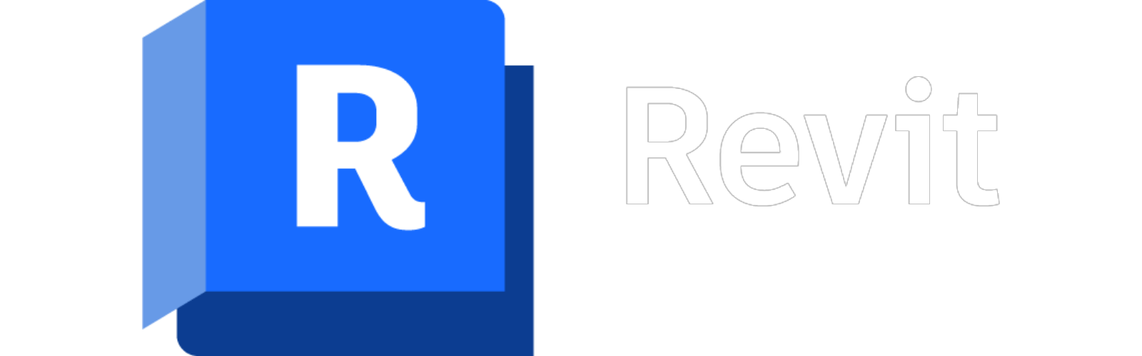 The Revit logo with a blue square and a large white 'R' on it, followed by the word 'Revit' in black text.