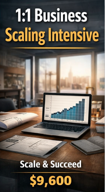 A round mirror with a leather strap hangs on a textured wooden wall behind a gray desk and round gray stool. Part of a bed with a gray headboard and a white mattress is visible on the right.