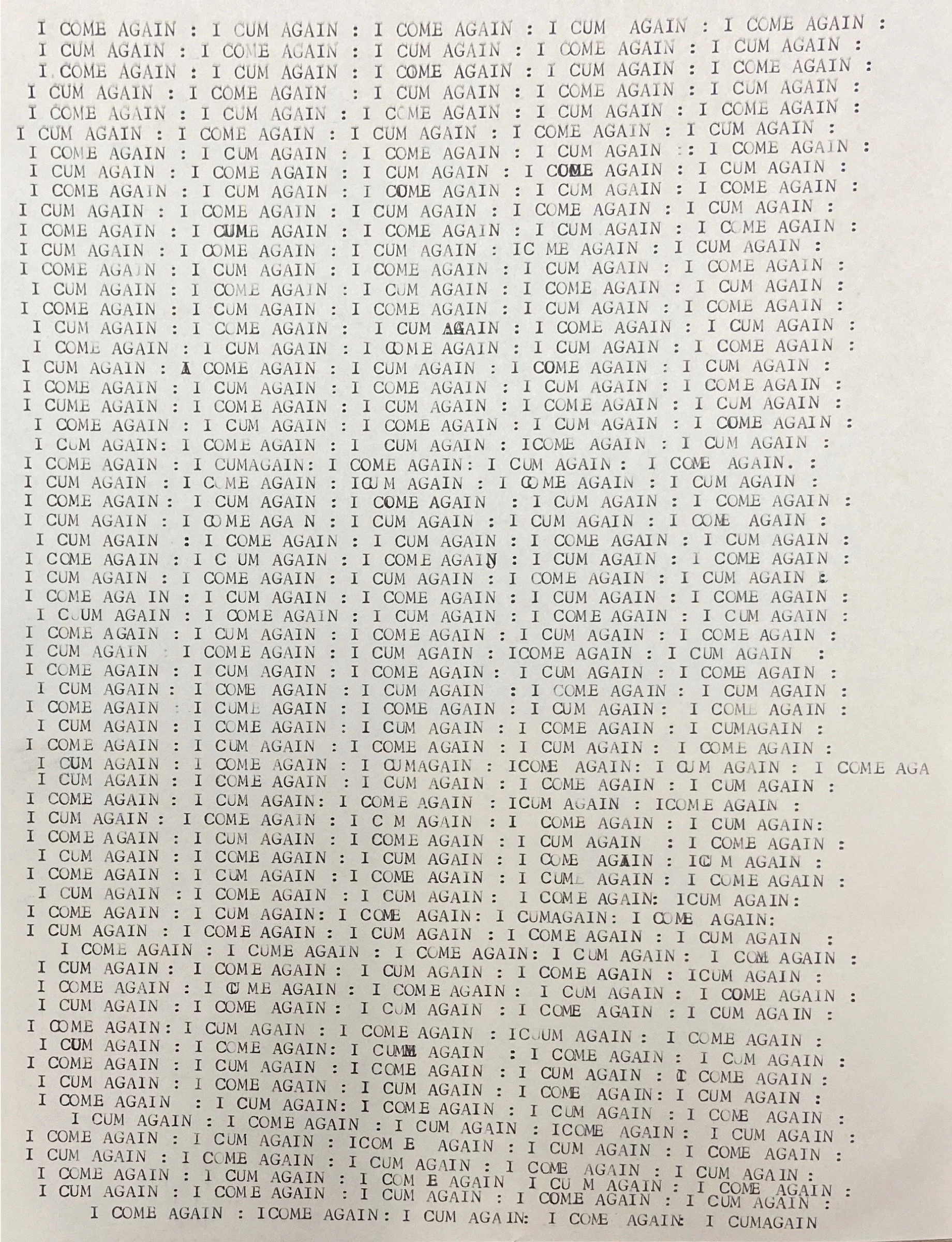 "ETERNAL RECURRENCE"