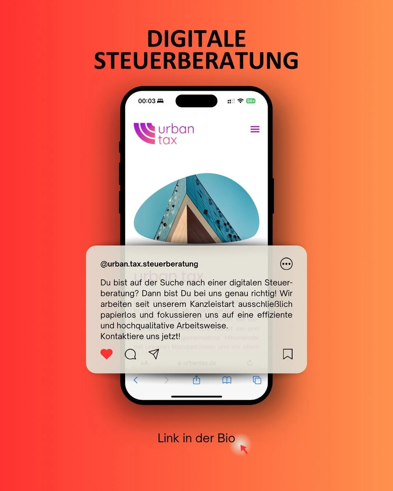 Kontaktiere uns f&uuml;r mehr Infos! 🚀💻📱

#digitalesteuerberatung #digitaletransformation #newbusiness #tax #taxconsultant #steuerberatung