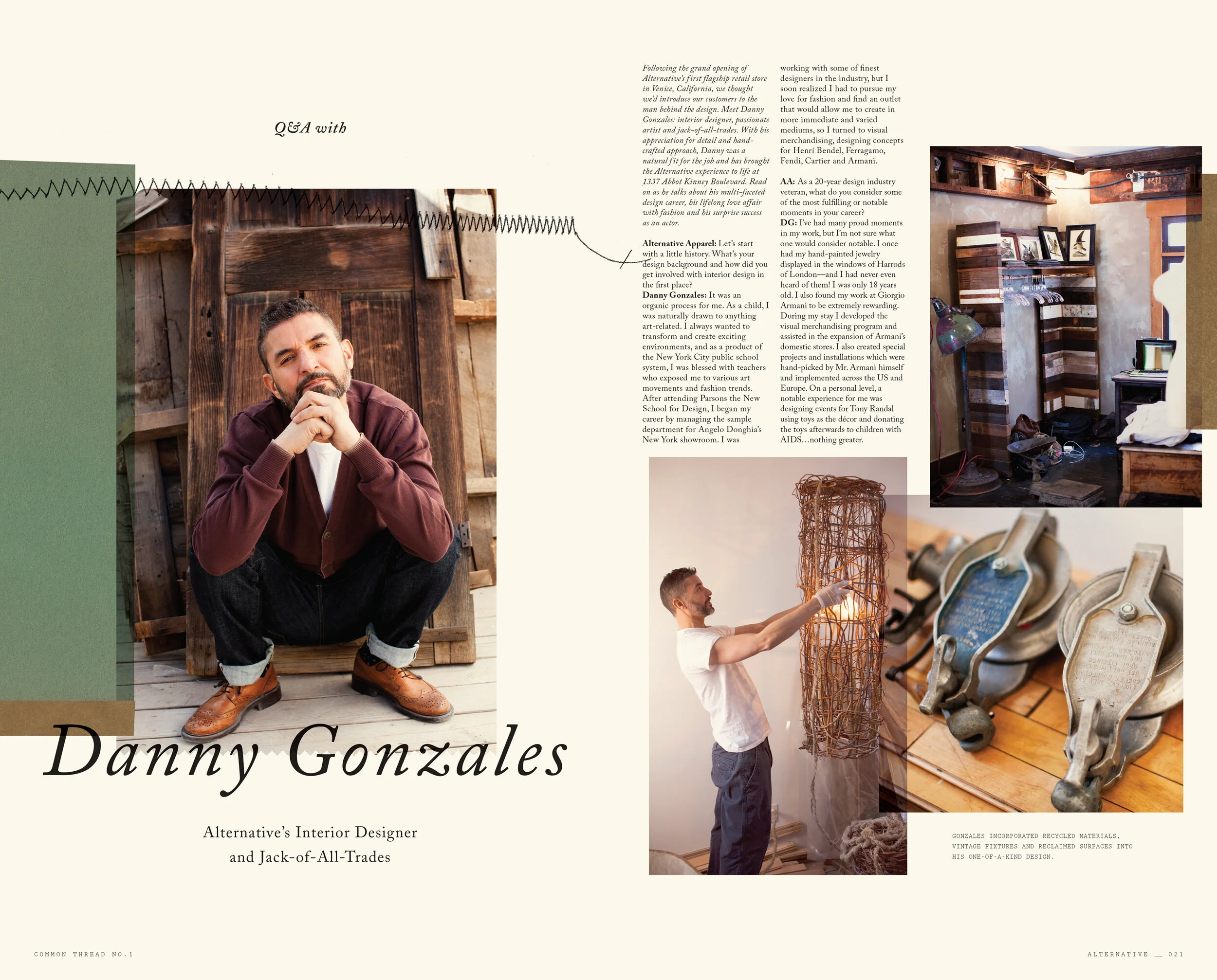 magazine editorial design alternative common thread