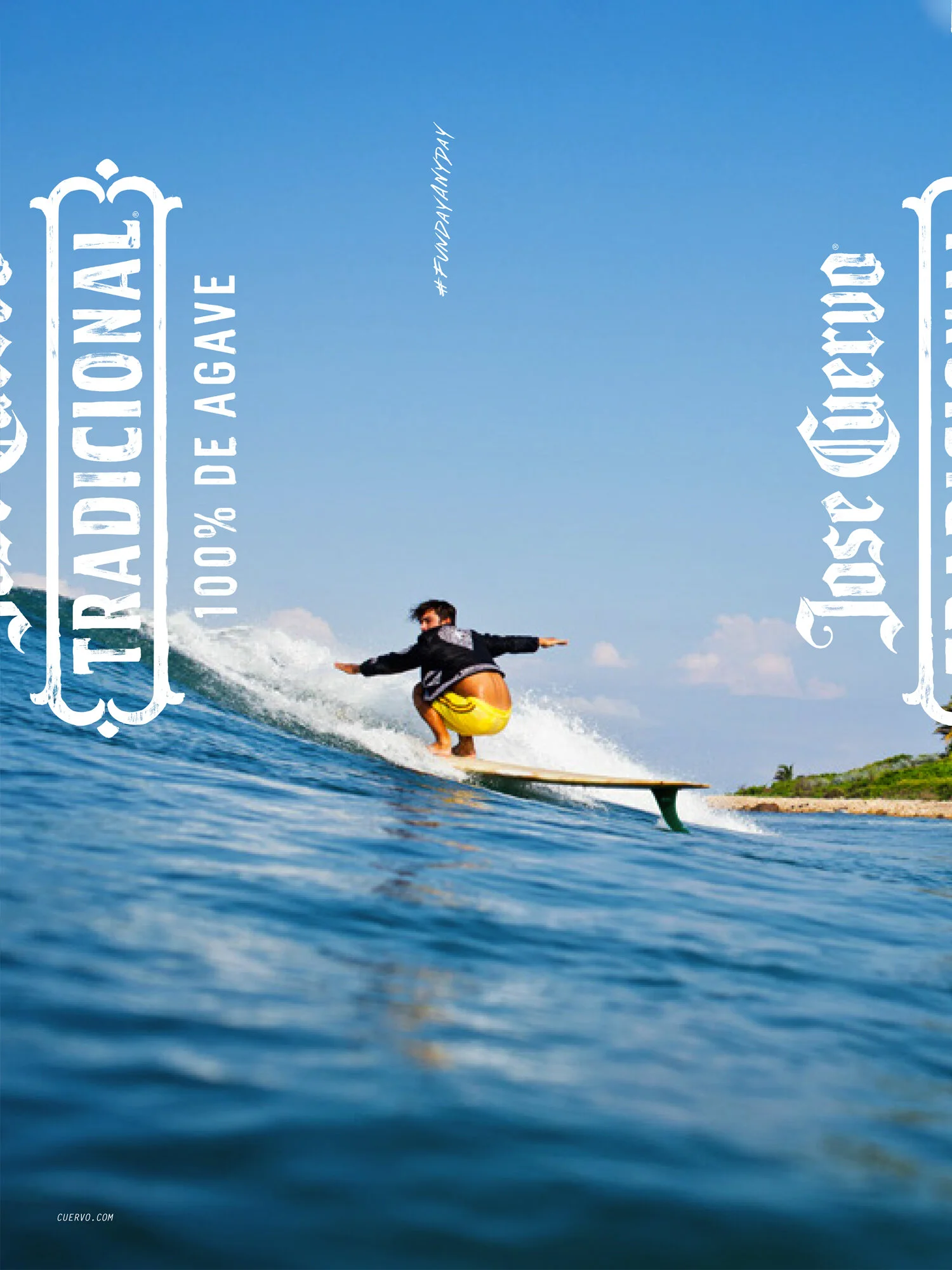 Jose Cuervo print ad surf trip funday anyday