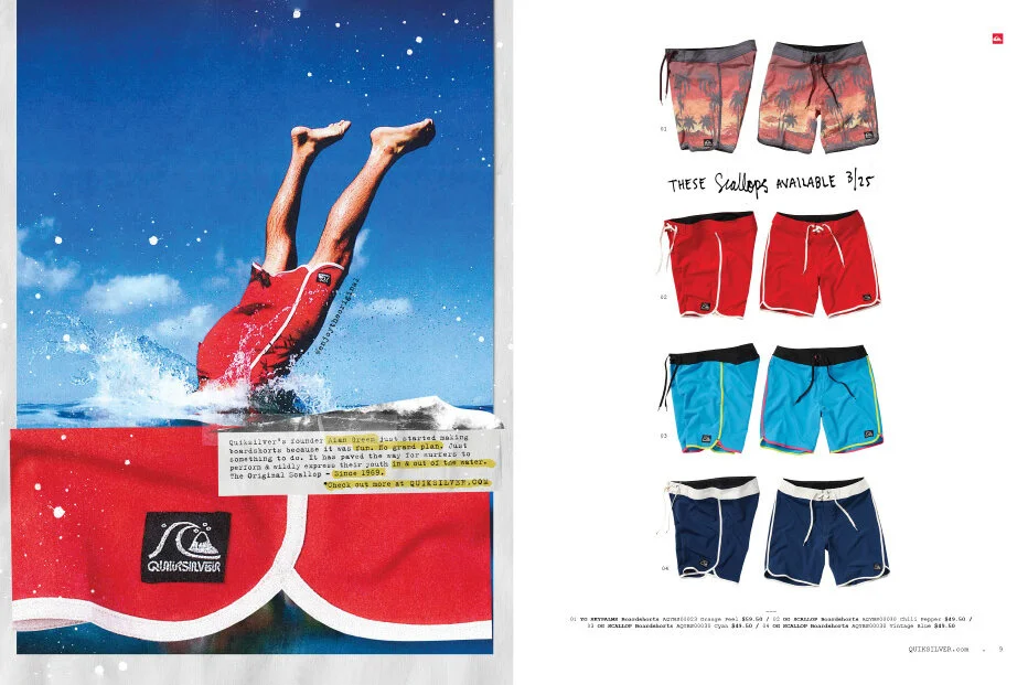 Quiksilver catalog design editorial design