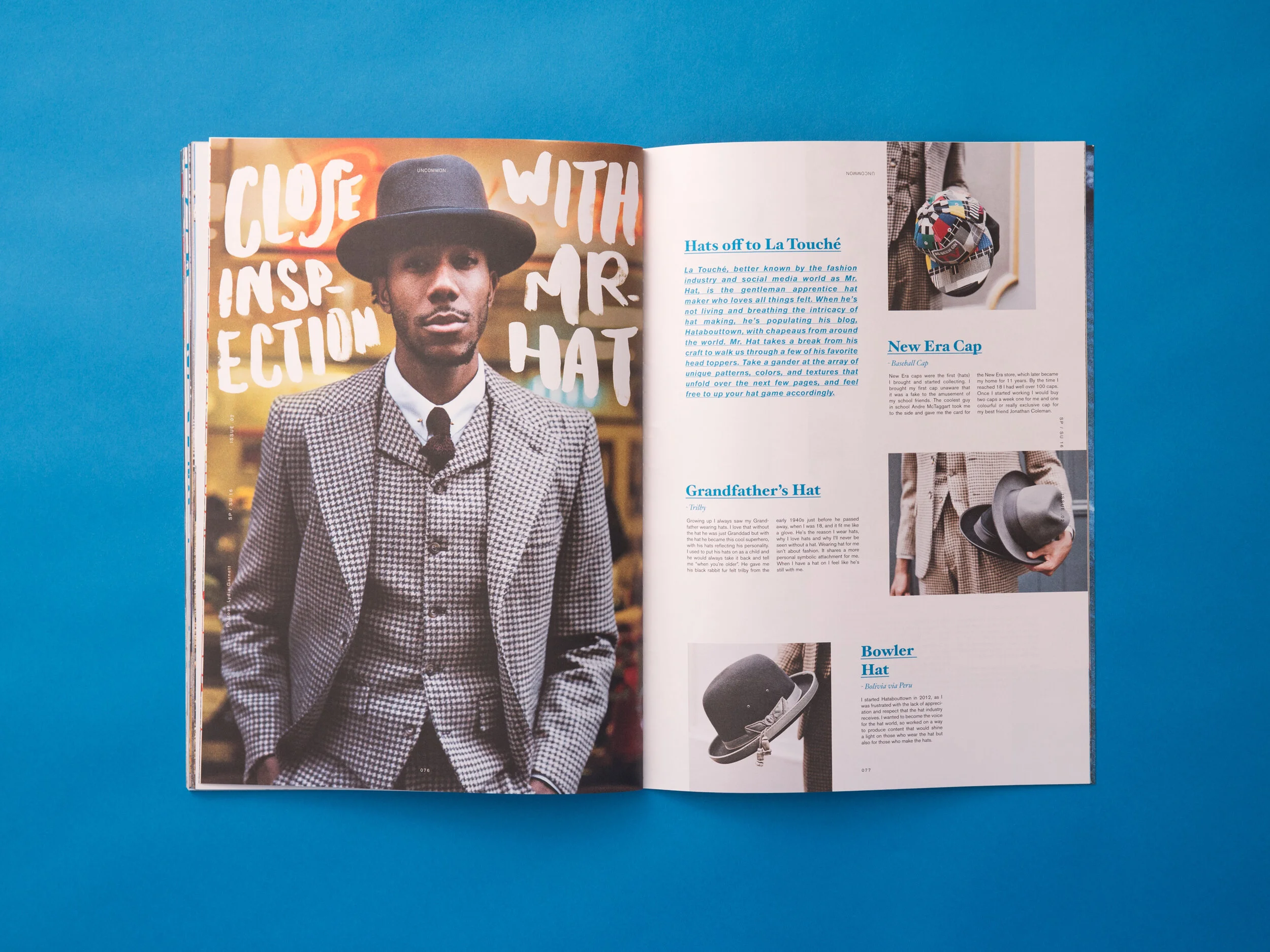 magazine editorial design stance socks uncommon thread