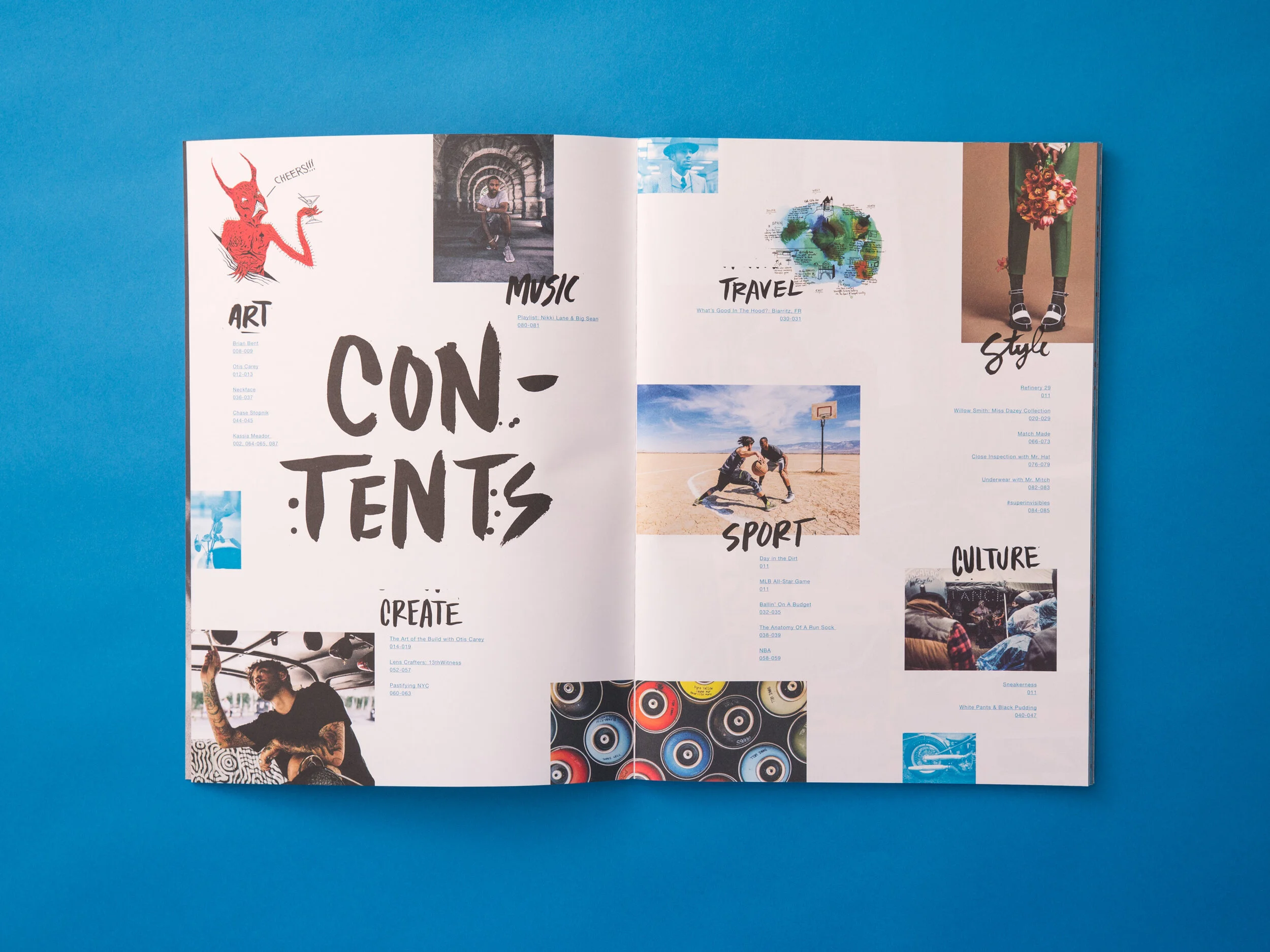 magazine editorial design stance socks uncommon thread