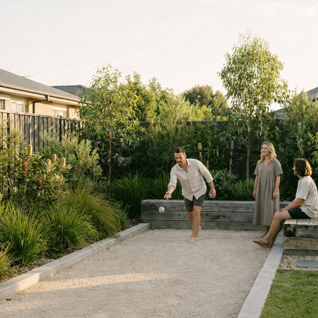 A well planned garden, supporting outdoor play and socialising