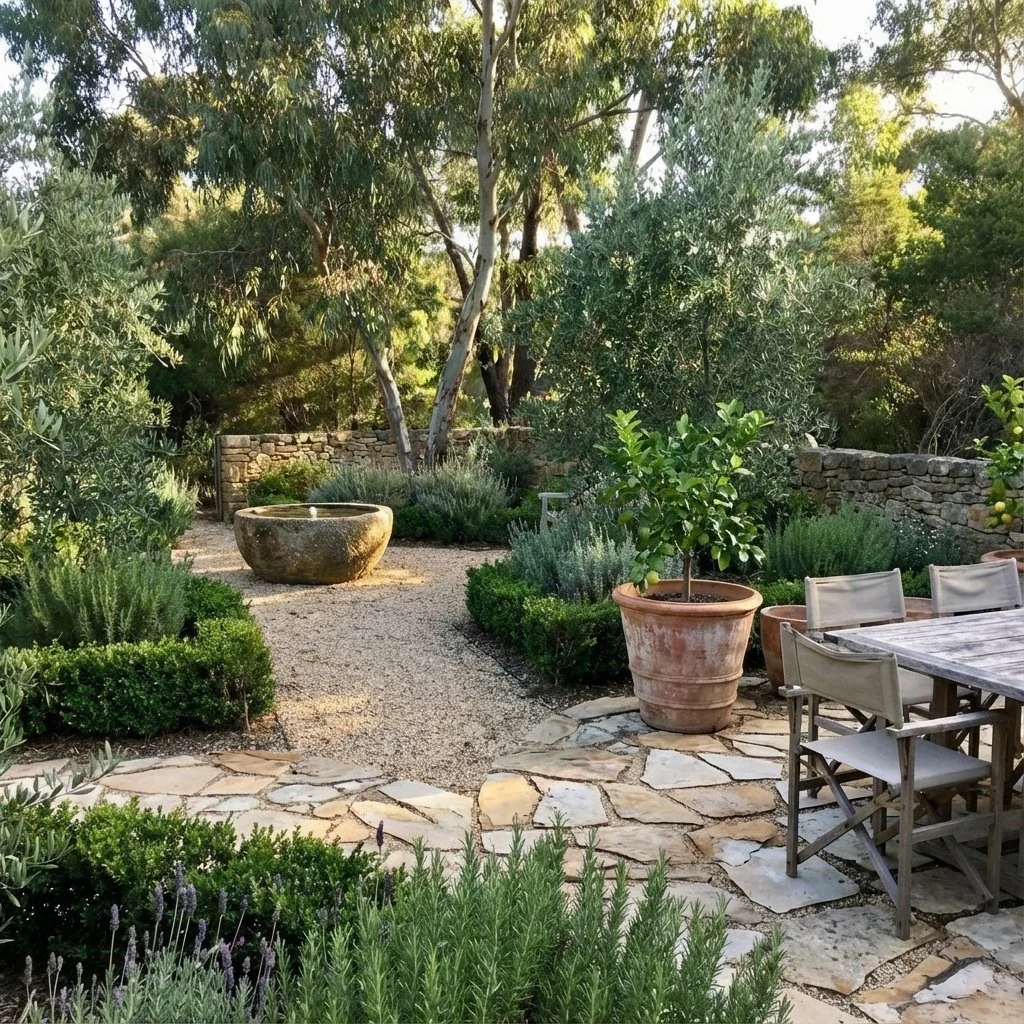 Mediterranean Garden - Shade & Stone
