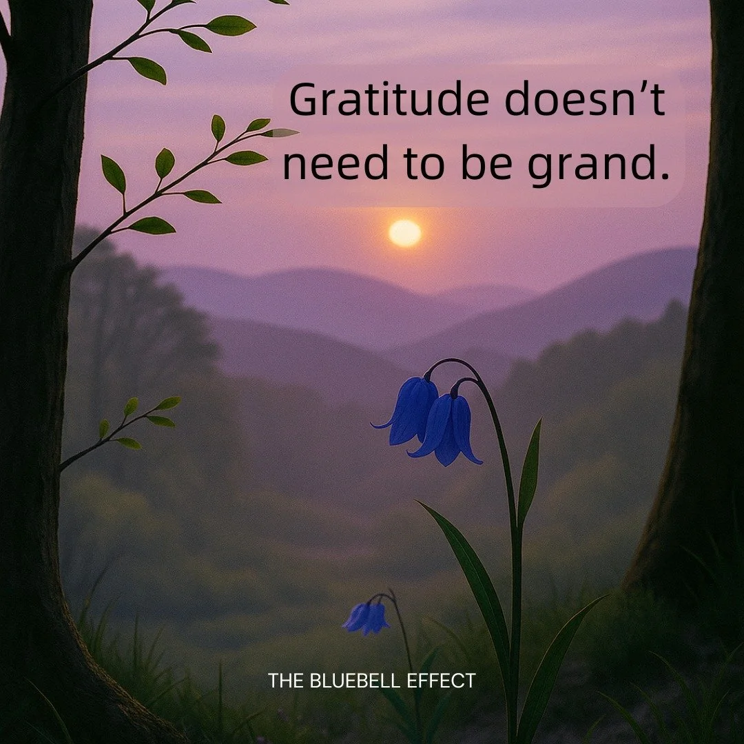 Gratitude doesn&rsquo;t need to be grand. 🌿
It lives in the quiet moments: the sound of the rain, the warmth of your cup, the breath that still finds you.
Midweek is a beautiful time to pause and notice what&rsquo;s supporting you right now.
The mor