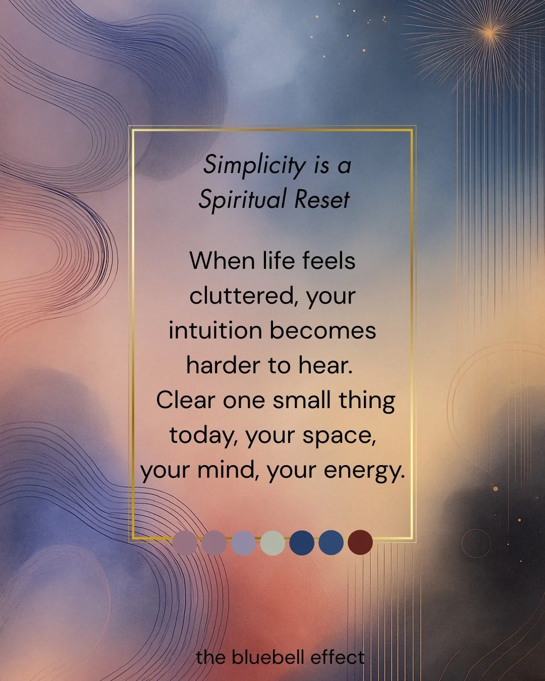 Reconnection doesn&rsquo;t always come from big changes. Often, it&rsquo;s sparked by simple shifts.
Clearing one drawer.
Ending one draining thought.
Letting one expectation go.
Simplicity creates space&hellip;
and space invites back your intuition,