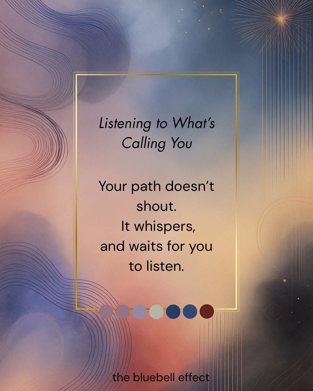 Your intuition doesn&rsquo;t rush you.
It meets you where you are and walks with you from there.

If this resonates, you&rsquo;re not alone 💚

What are you being invited toward - stillness or movement?

#ThoughtfulThursday #InnerVoice #AlignedLiving