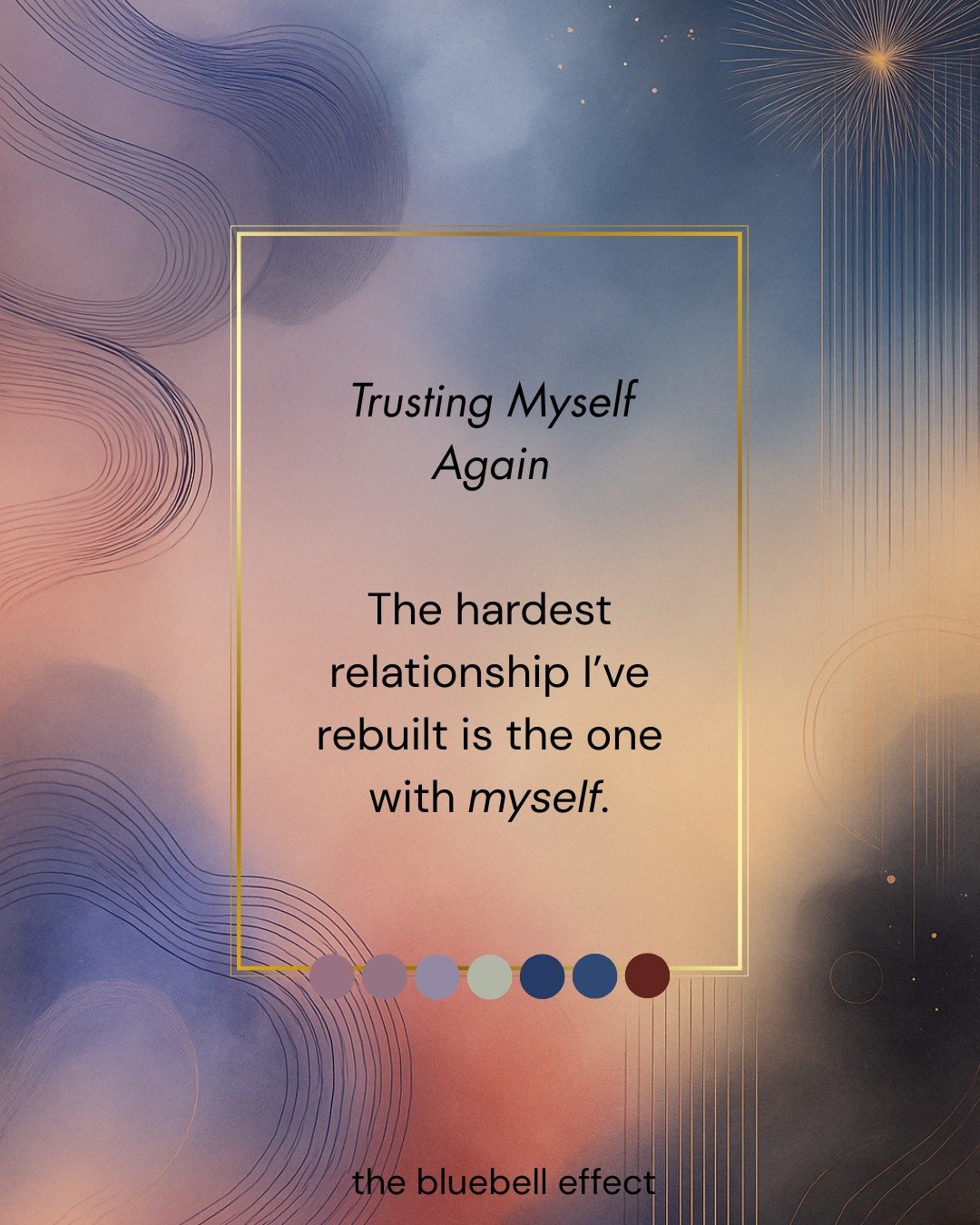 When you&rsquo;ve doubted yourself for long enough, even clarity can feel unfamiliar.

But rebuilding self-trust is gentle work.

It&rsquo;s choosing not to override your intuition.
It&rsquo;s respecting your energy.
It&rsquo;s noticing when your hea