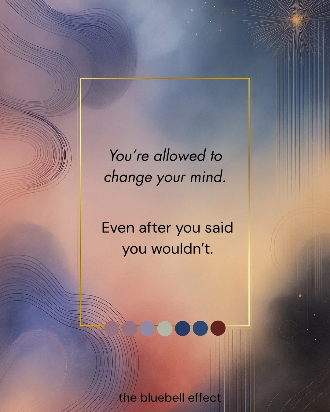 We&rsquo;re taught that consistency equals strength.
But sometimes&hellip; holding on is just fear in disguise.

Changing your mind doesn&rsquo;t make you flaky.
It means you&rsquo;re paying attention to yourself.

And that&rsquo;s a different kind o
