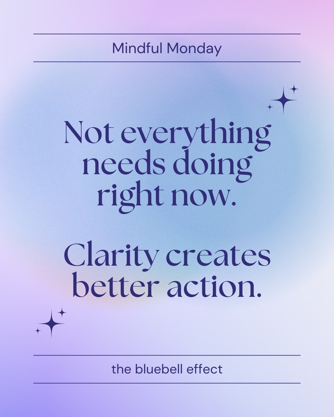 You don&rsquo;t have to do everything at once.

When everything feels important, it&rsquo;s easy to lose direction &mdash; but clarity changes everything.

If you slowed down for a moment&hellip; what would actually need your energy first?

#theblueb
