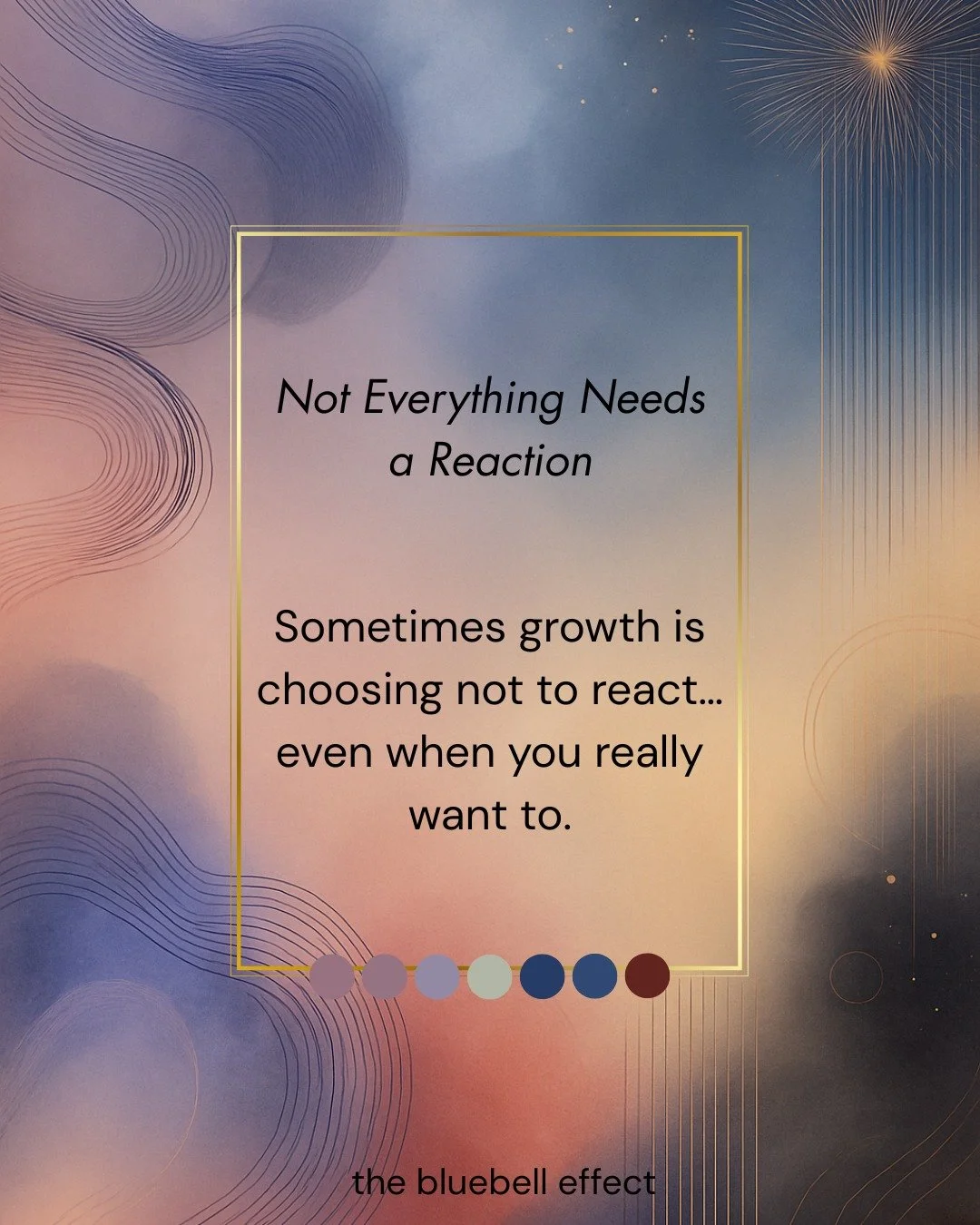 There&rsquo;s a version of you that would&rsquo;ve responded instantly.

Explained. Defended. Reacted.
And maybe part of you still wants to.
But choosing not to?

That&rsquo;s not suppression. That&rsquo;s control.
That&rsquo;s you deciding where you