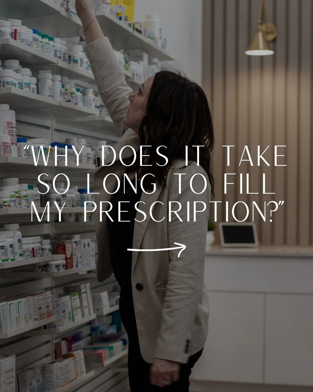 Why does it take so long to fill a prescription?

We all know how annoying it is to wait on pharmacists to take pills out of one bottle and put them in another. While you may think that filling a prescription from start to finish should take less tha