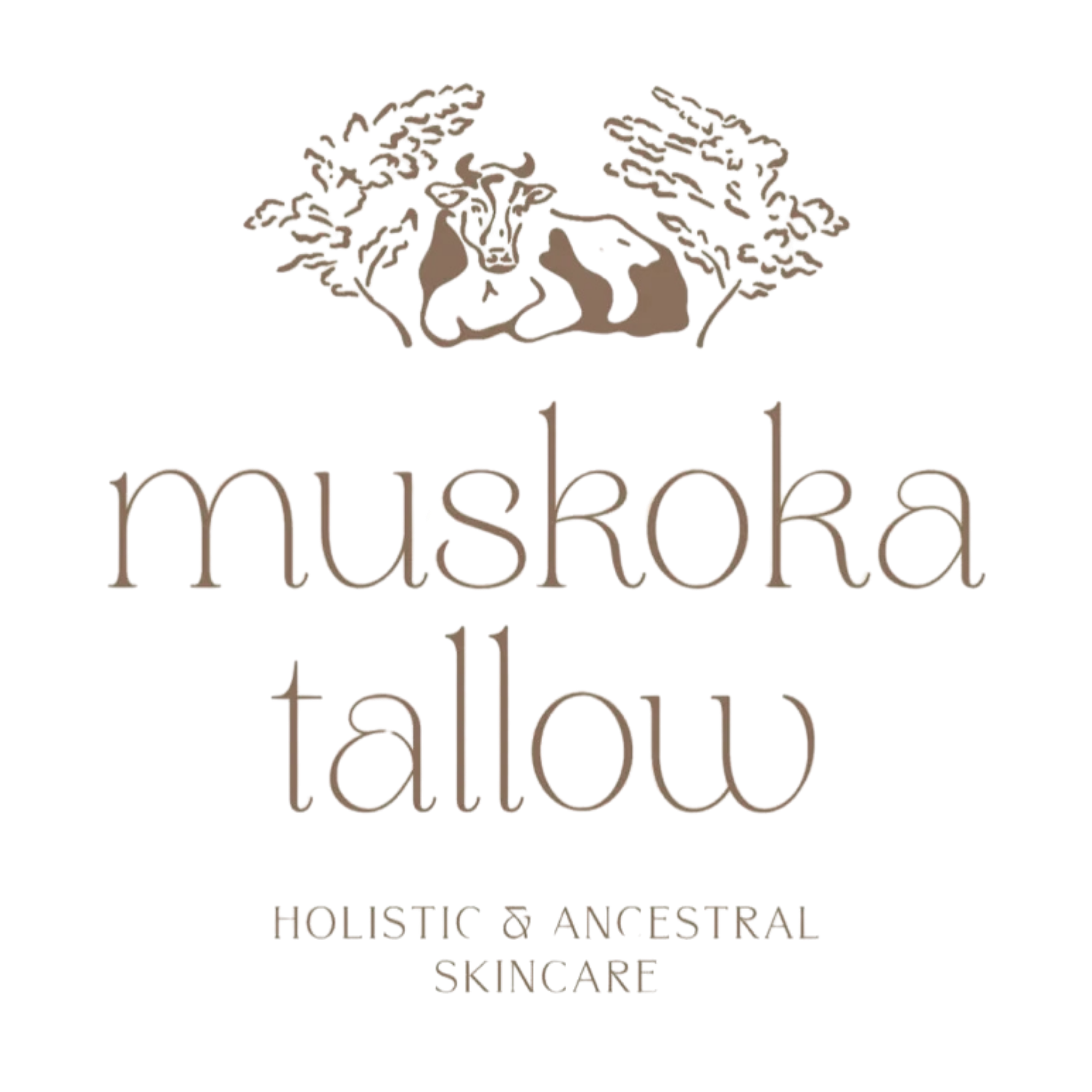 Logo for Mushka Tallou. Features an illustration of a mushroom above the text 'mushka tallou', with the subtitle 'holistic & ancestral skincare'.