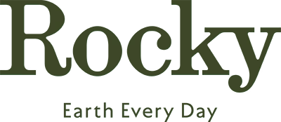 Text reading "Rocky Earth Every Day" in green font.