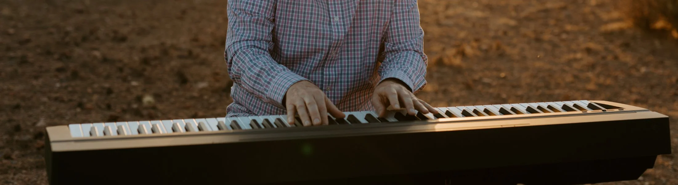 Stanton Playing a Keyboard