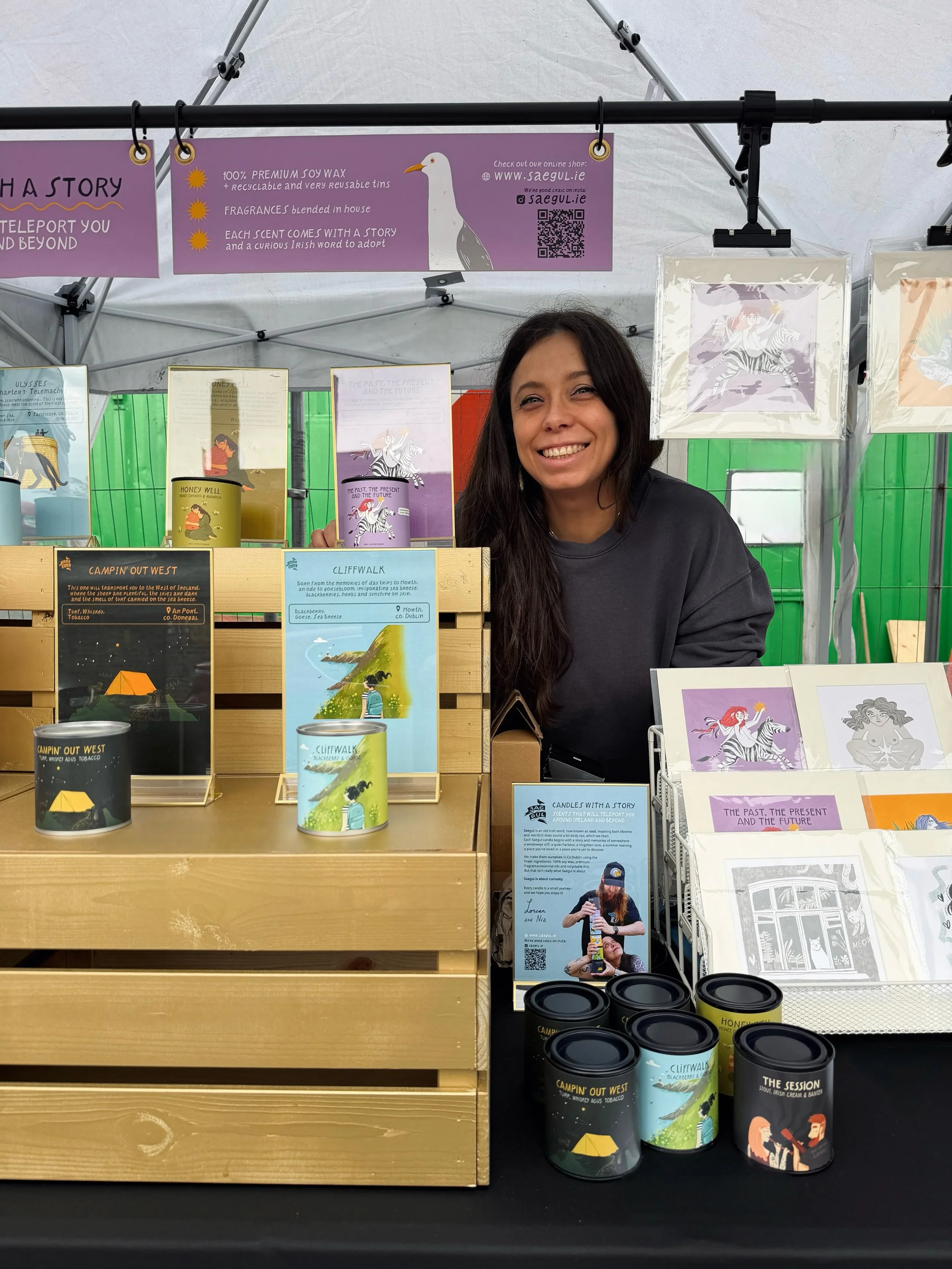 We&rsquo;re all set up at Digital Hub, and the weather is so much nicer than we thought it would be☺️ Come say hi!