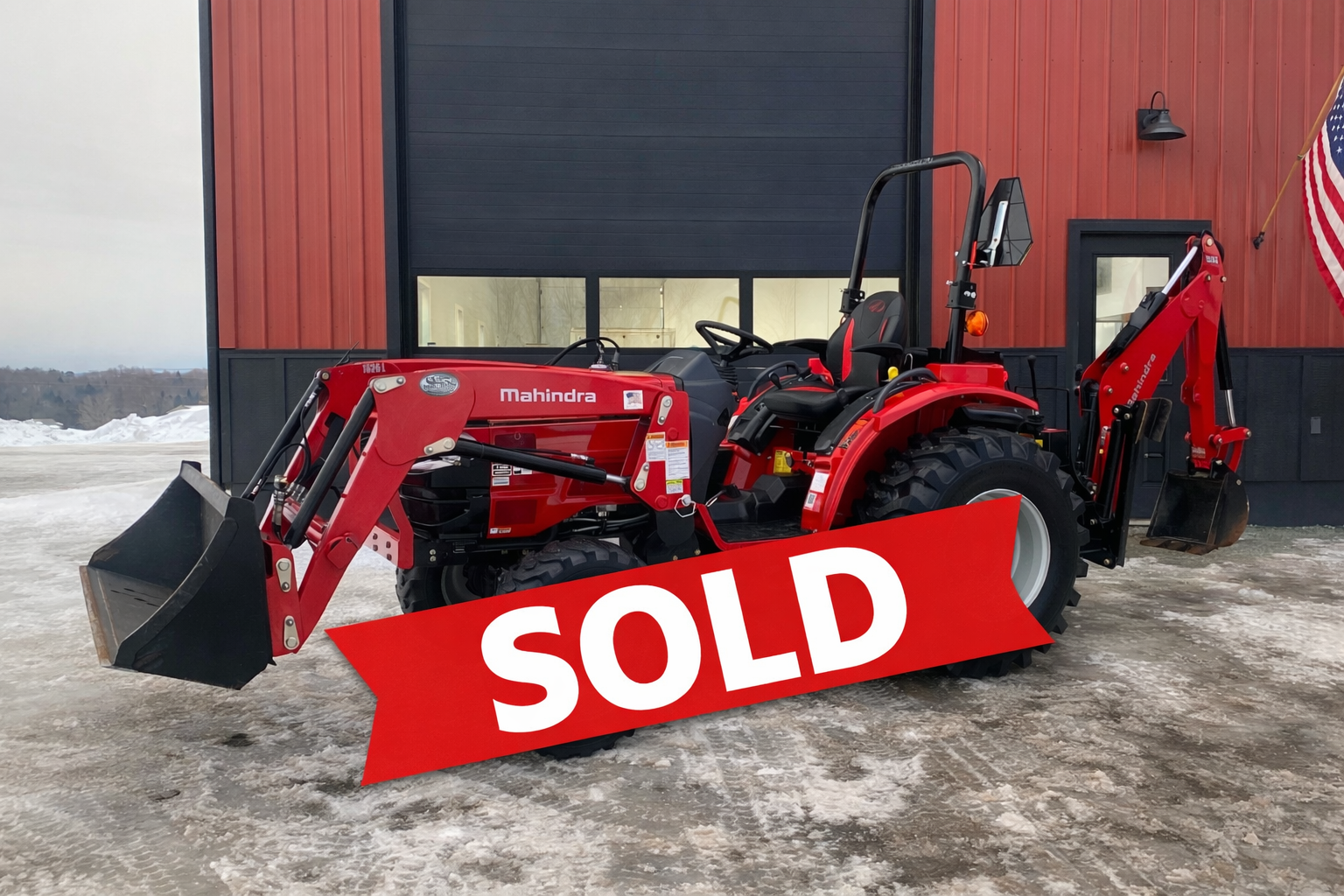 2019 Mahindra 1626 26HP 4X4 Hydrostatic Tractor W/ 1626B Backhoe- Only 213 Hours Like New!!!