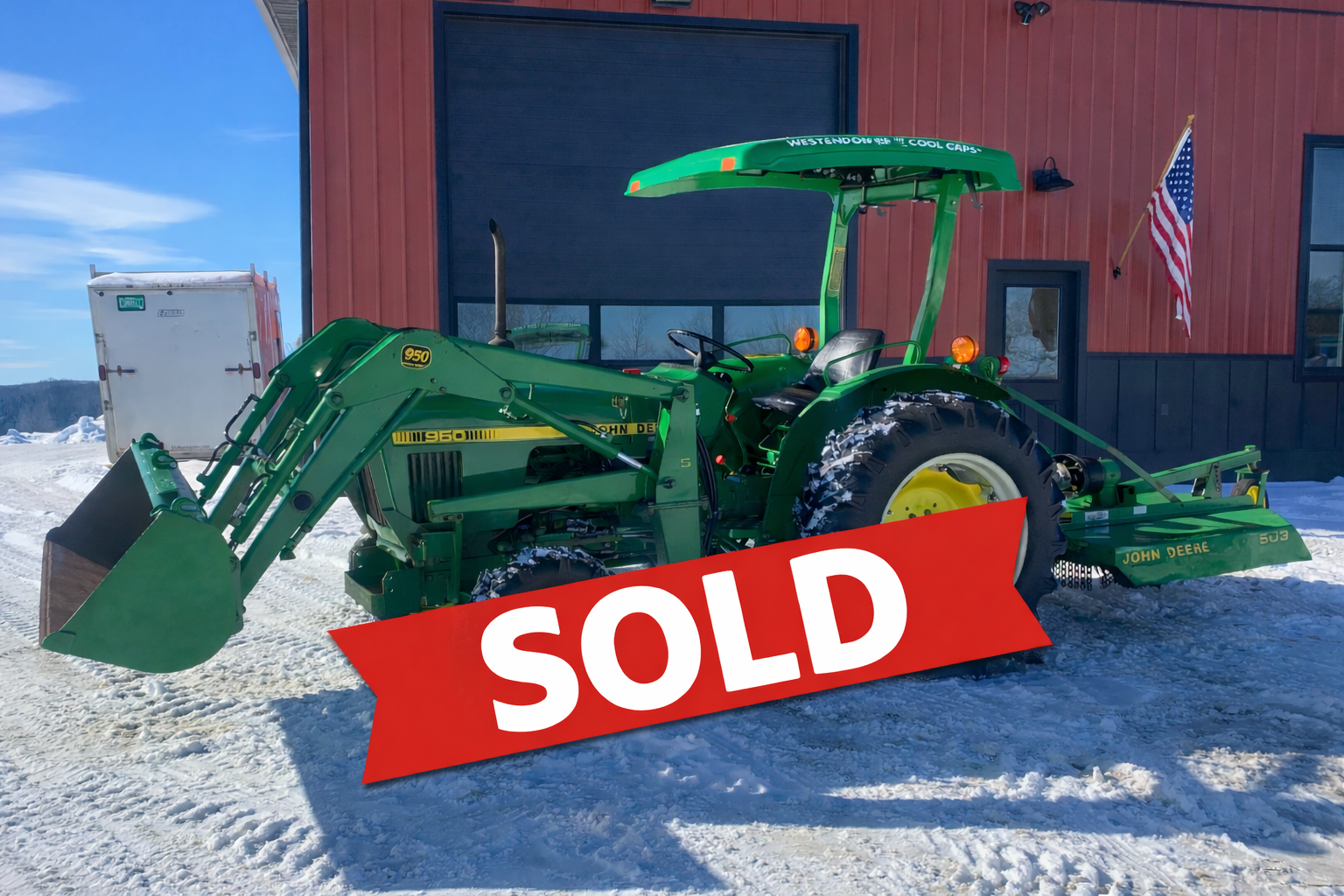 John Deere 950 4X4 31HP Tractor W/ John Deere 503 Brush Cutter