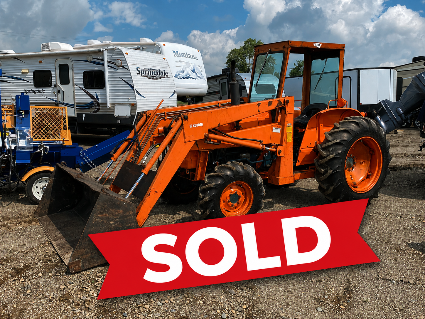 Kubota L345DT 34HP Diesel 4X4 Tractor W/ Loader- Only 1672 Hours!