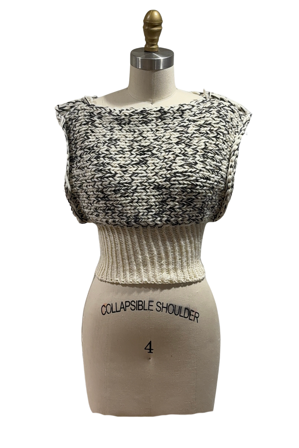 Sculptural Hand Knit Top
