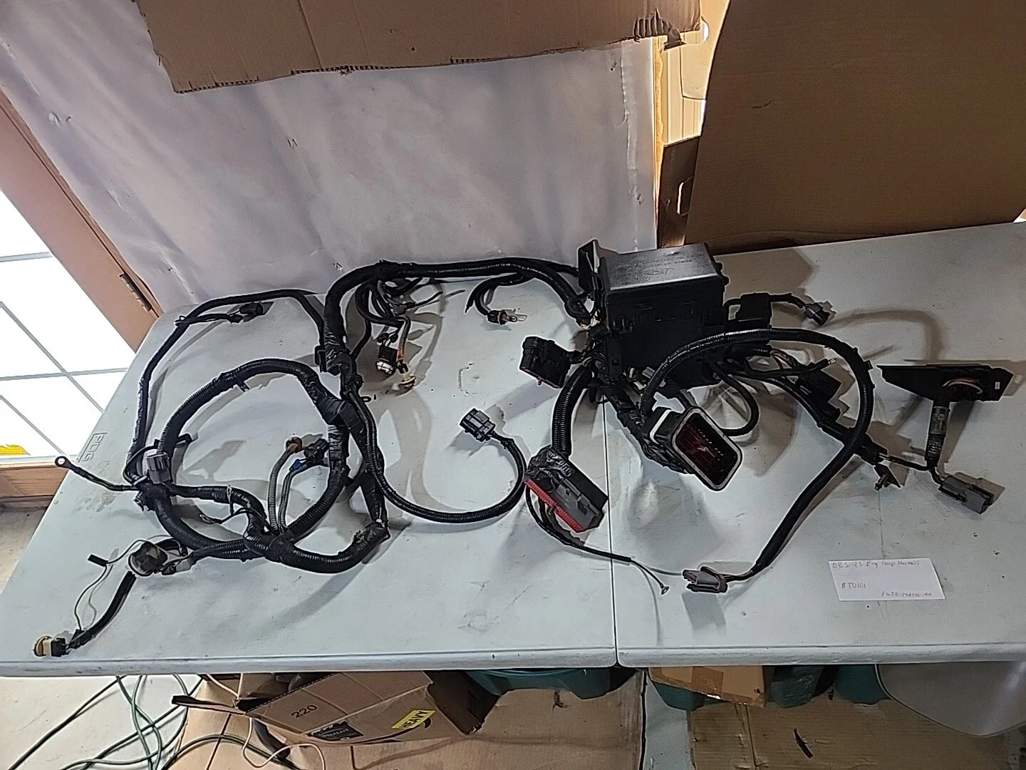95-97 Engine Compartment Harness: Ford F350 OBS 7.3L Engine Compartment Wiring Harness Fuse Box Front F250 Diesel