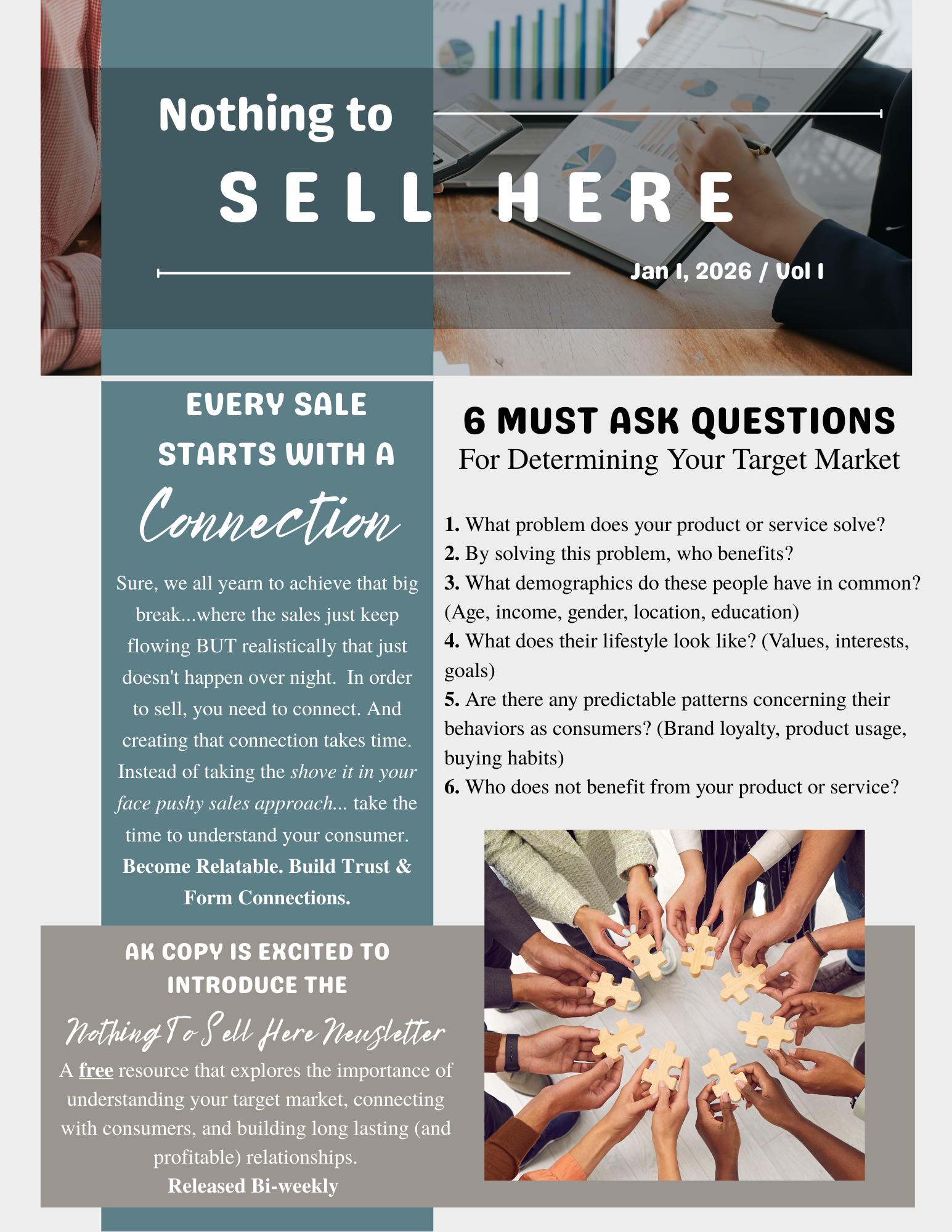 Nothing To Sell Here Newsletter (spec)