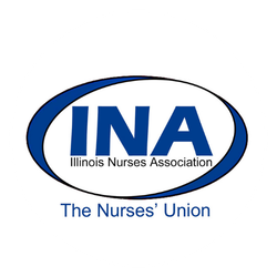 Logo of the Illinois Nurses Association with the text 'The Nurses' Union'.
